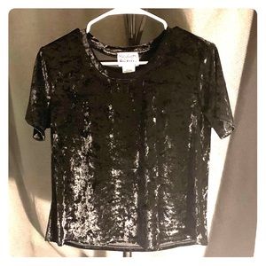 Black velvet top